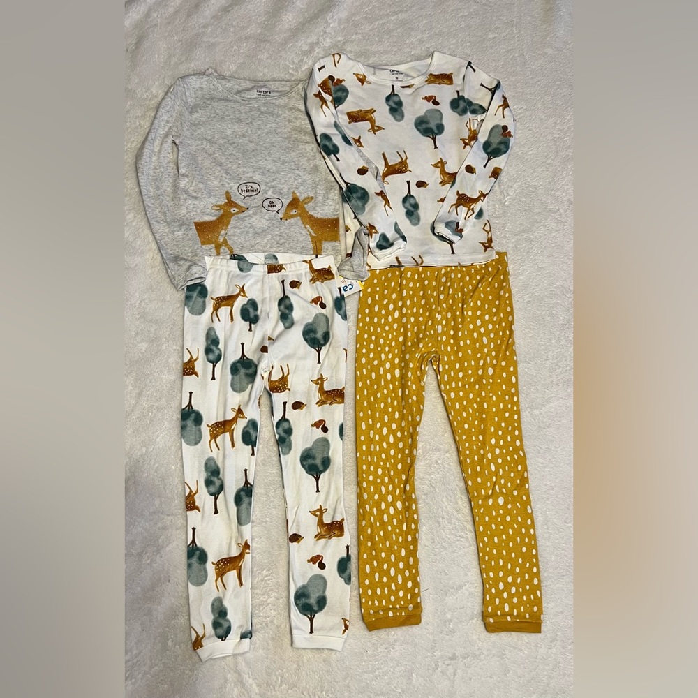 Carter’s Deer Print Pajamas, 2 sets, mix & match, NWT!